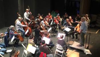 orchestra in rehearsal